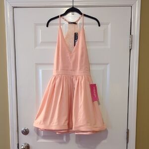 Ina Peach Lace Fit & Flare Dress Size Small NWT Cocktail Party Dress